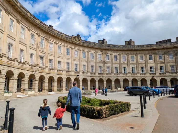 Buxton Crescent with kids
