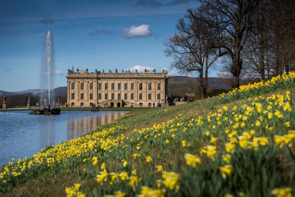 Chatsworth House in spring