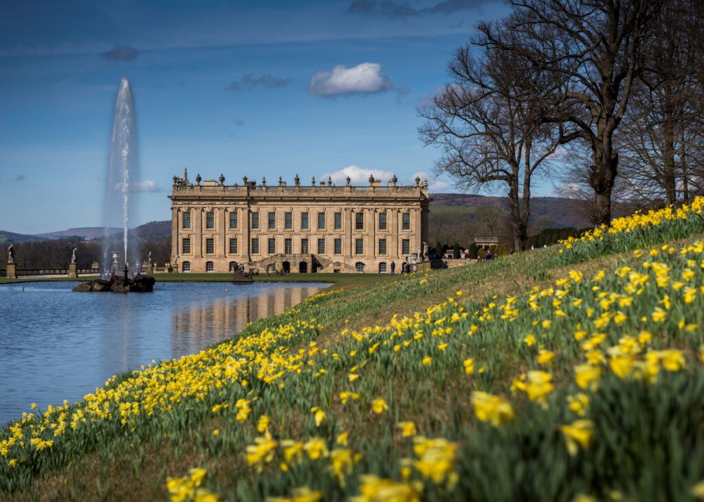 Chatsworth House in spring