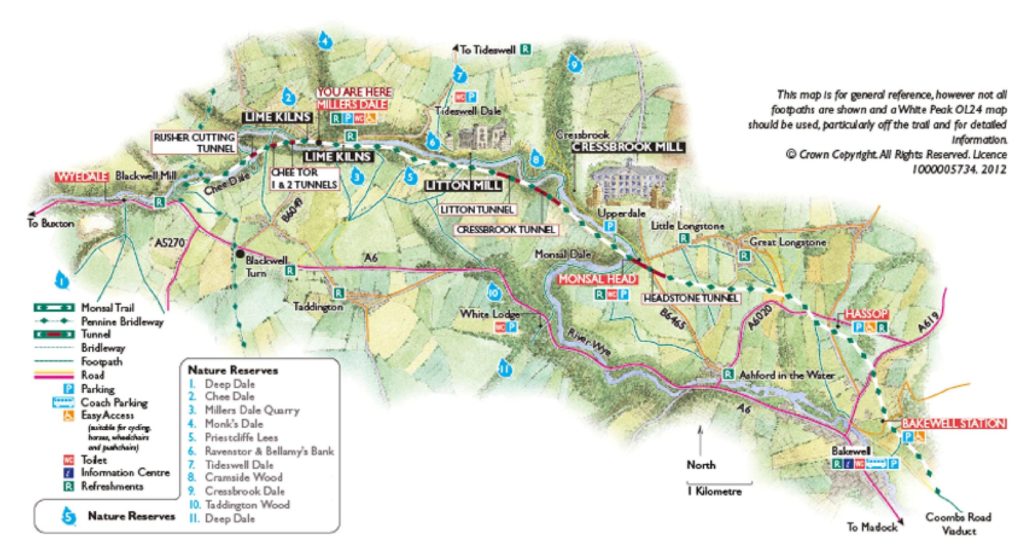Monsal Trail map