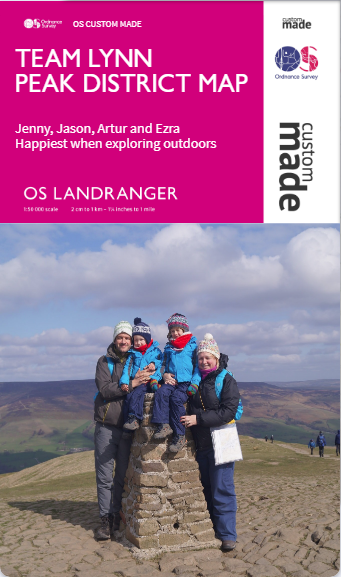 Our personalised OS map front cover