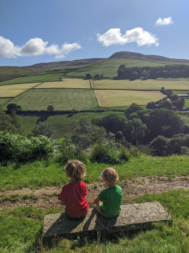 Hiking Kinder Scout with kids