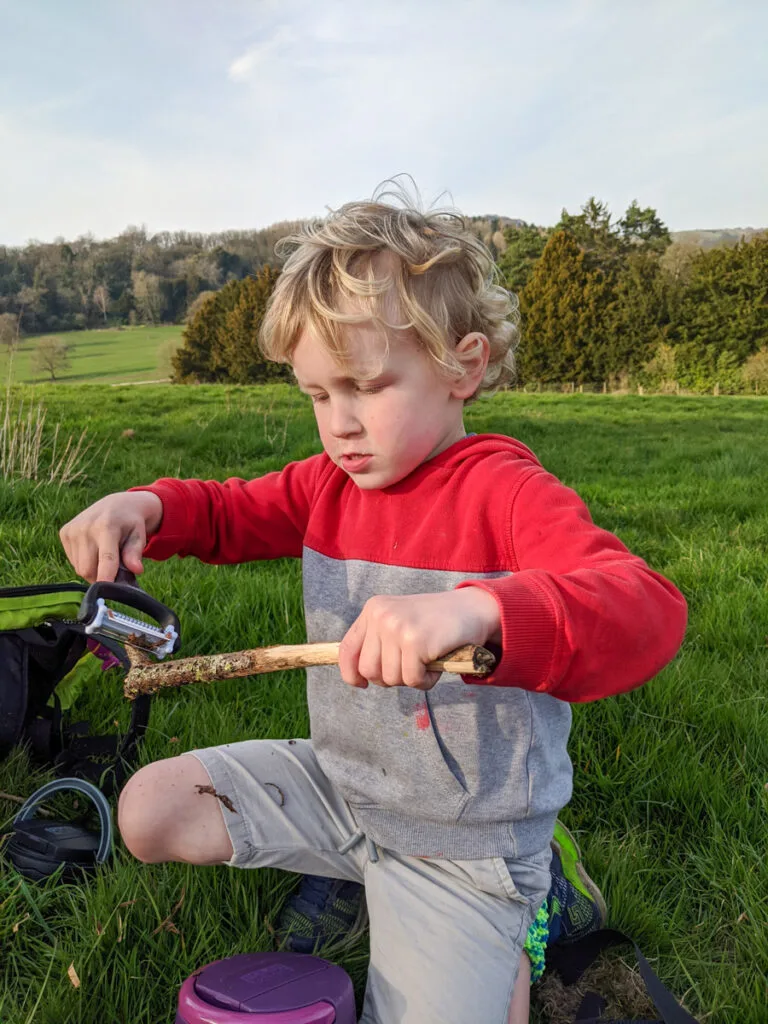 rainbow sticks - outdoor craft activity