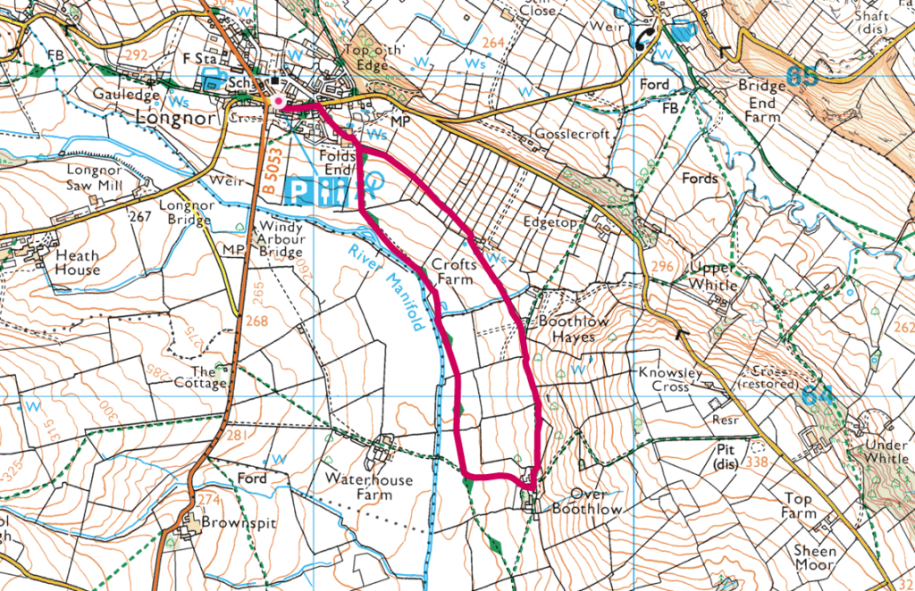 Longnor walk OS Map