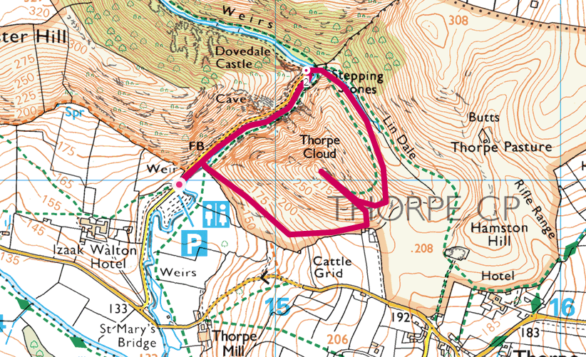 Thorpe Cloud OS map