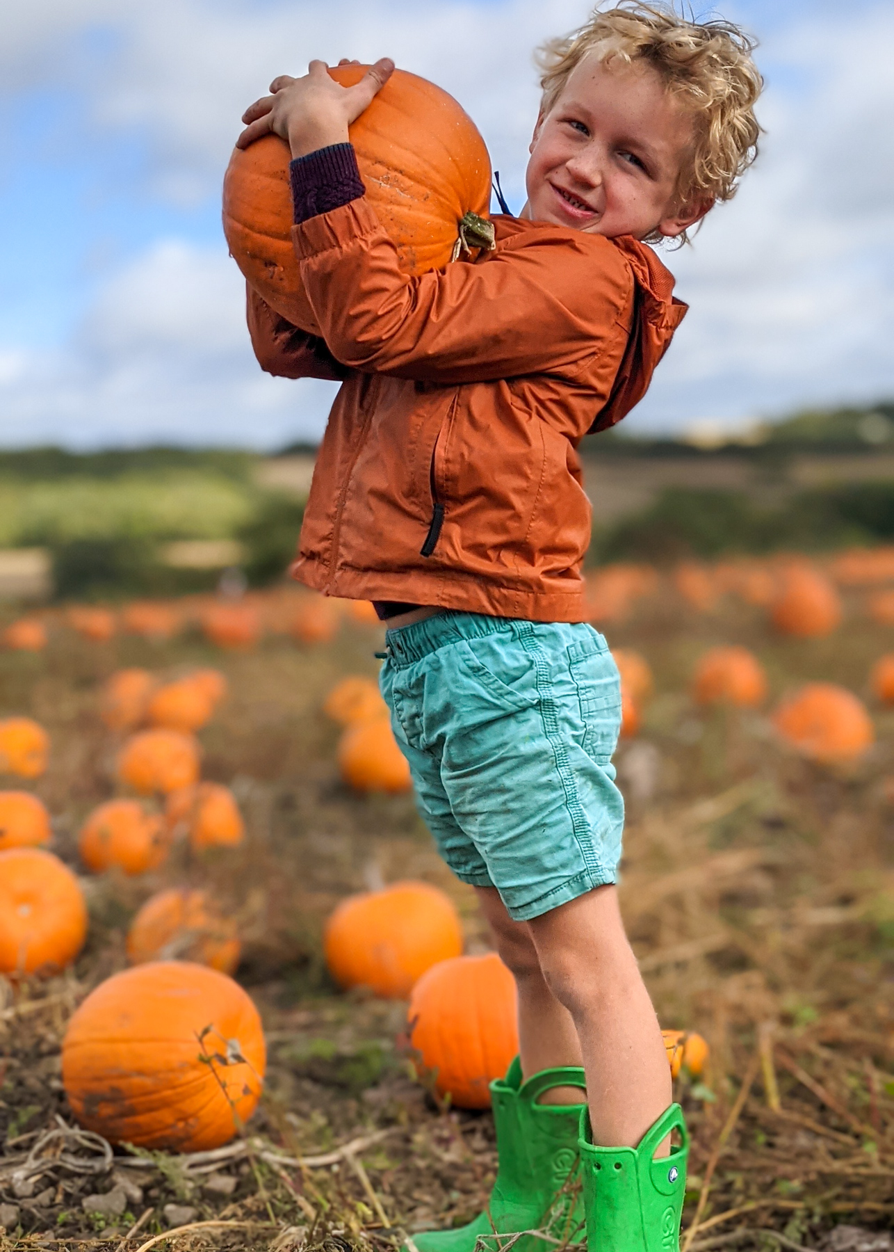 Peak District pumpkin picking