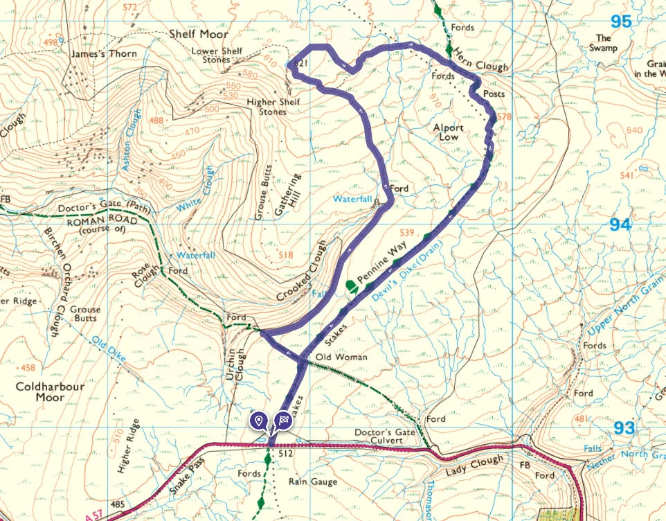 B29 crash site walk map