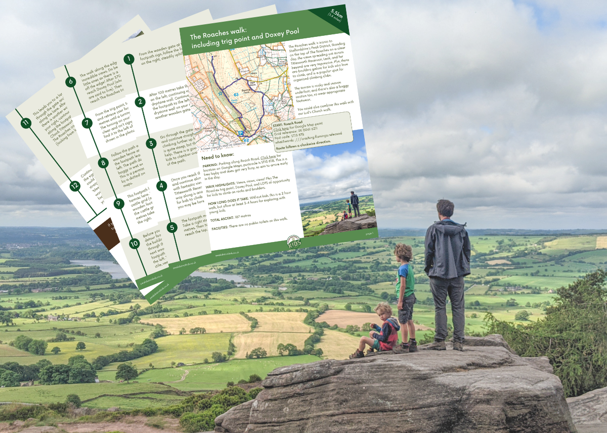 Printable downloads of Peak District Kids walks