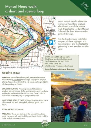 Monsal Head walk (printable download) - 2.4km