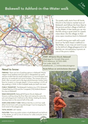 Bakewell to Ashford-in-the-Water walk pdf