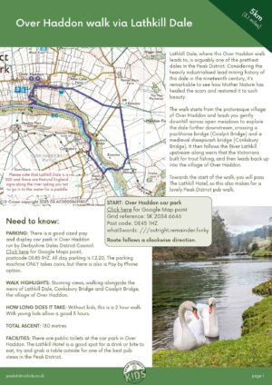 Over Haddon walk via Lathkill pdf cover