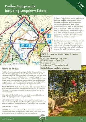 Padley Gorge walk pdf cover