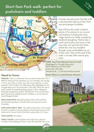front page of Ilam Park walk guide