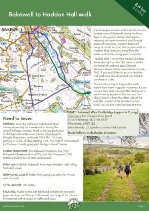 Bakewell to Haddon Hall walk guide cover