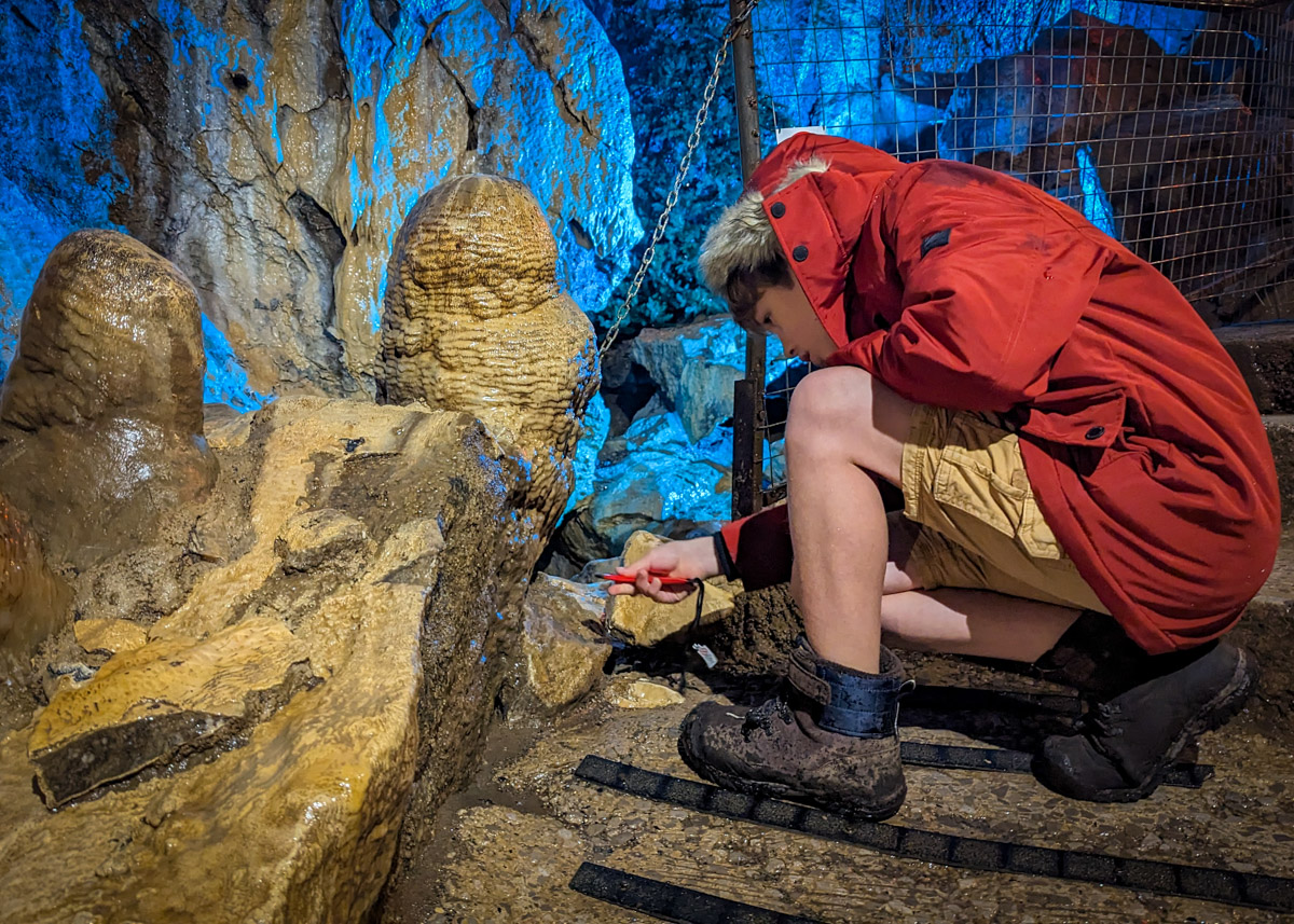 Visiting TREAK CLIFF CAVERN, Castleton, with kids