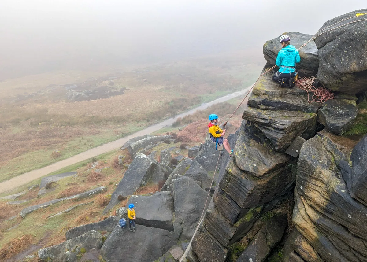 Peak District abseiling