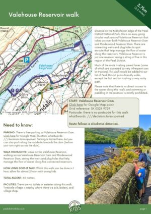 Valehouse Reservoir walk pdf cover