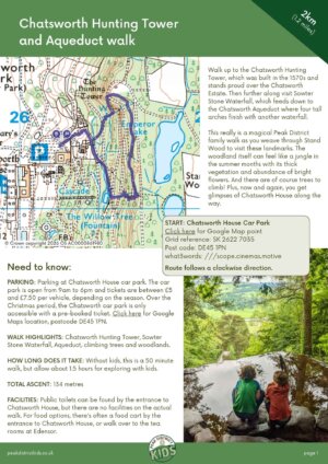 Chatsworth Hunting Tower and Aqueduct walk pdf cover