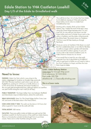Edale Station to YHA Castleton Losehill walk pdf cover