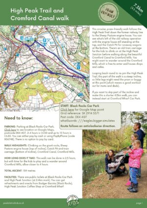 High Peak Trail and Cromford Canal walk pdf cover