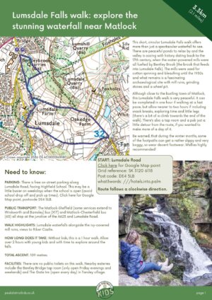 Lumsdale Falls walk pdf cover