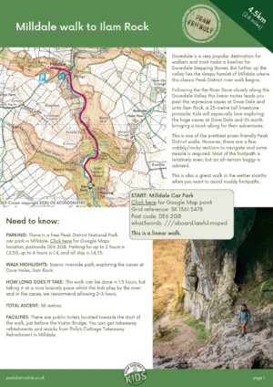 Milldale to Ilam Rock walk