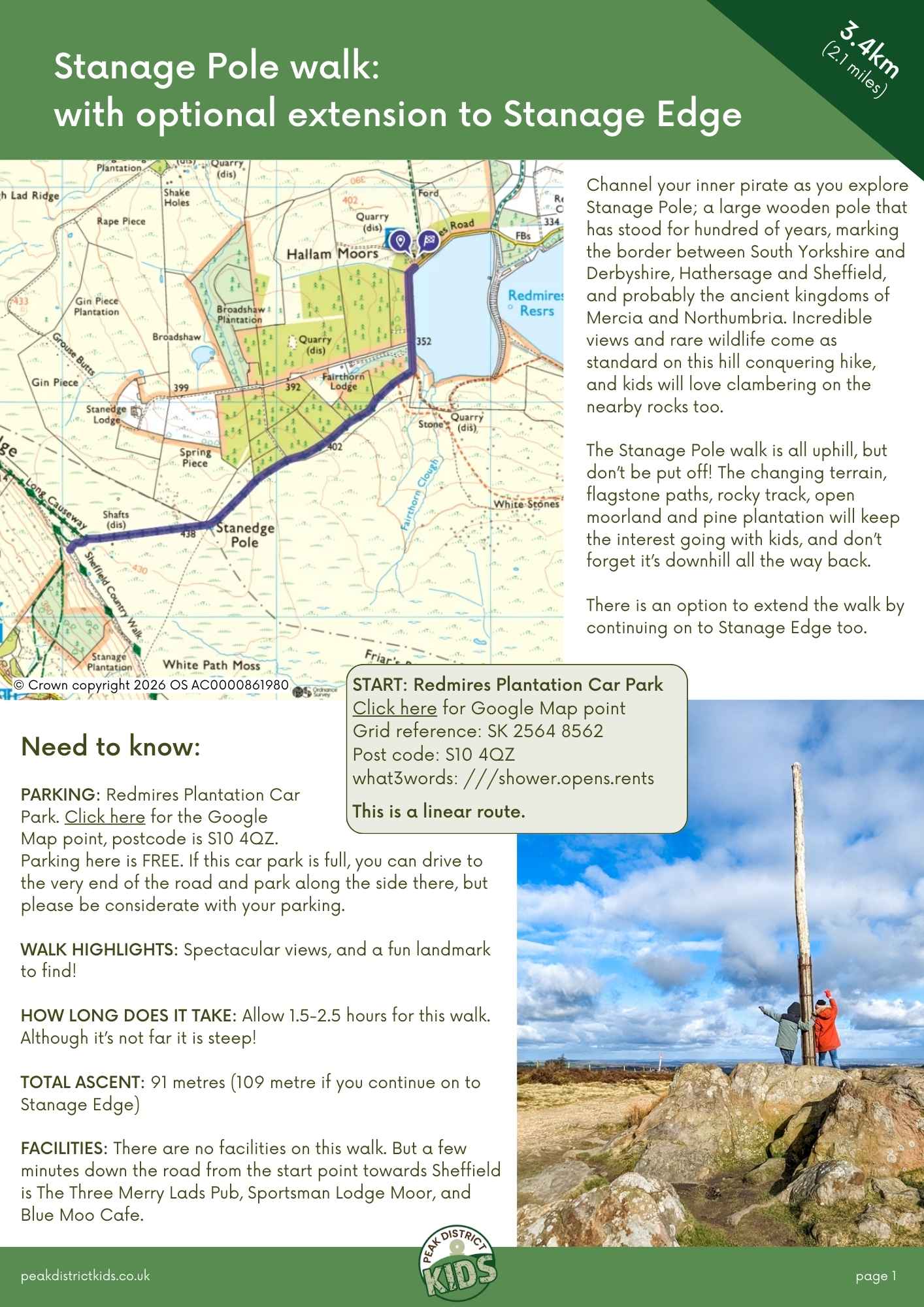 Stanage Pole walk pdf cover