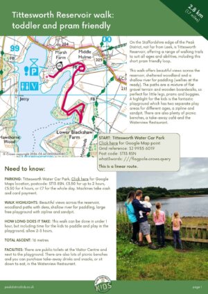 Tittesworth Reservoir toddler and pram friendly walk pdf cover